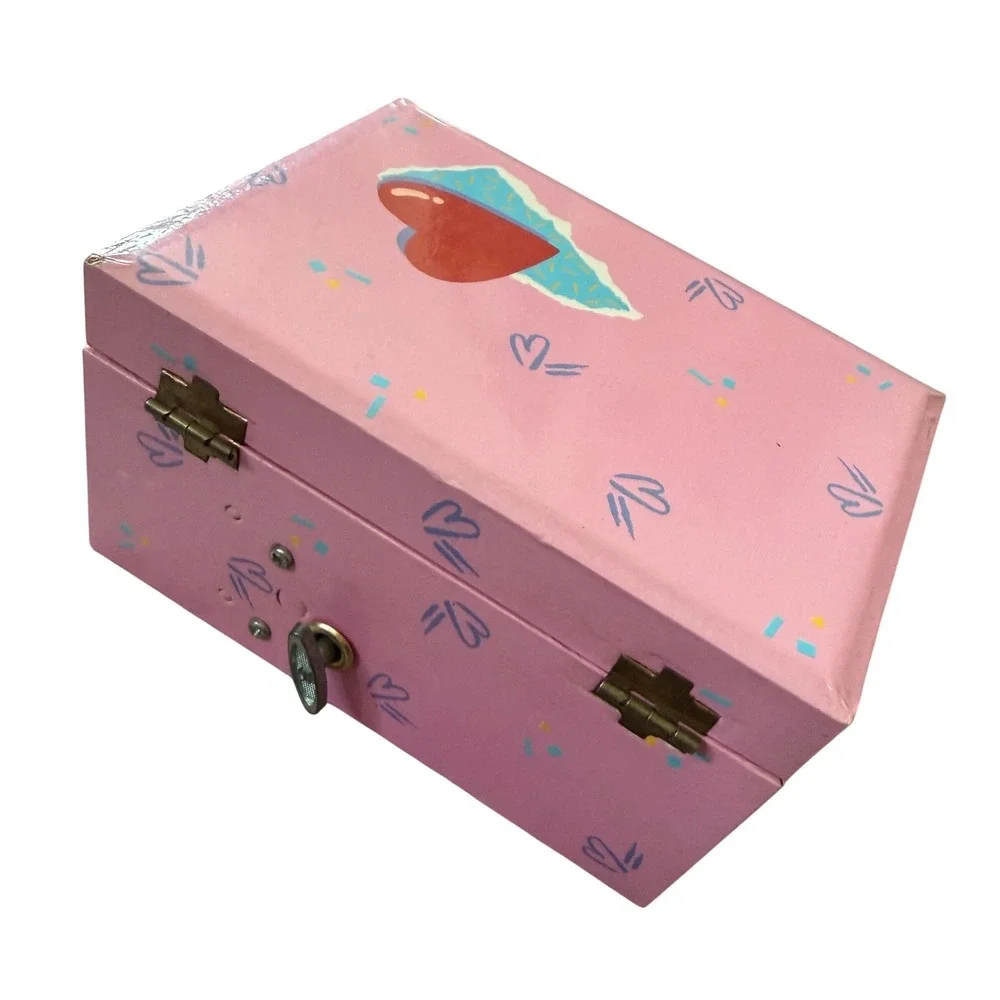 RARE WORKS Vintage 1989 Sanrio PopUp Hearts Music Jewelry Box Spinning Ballerina